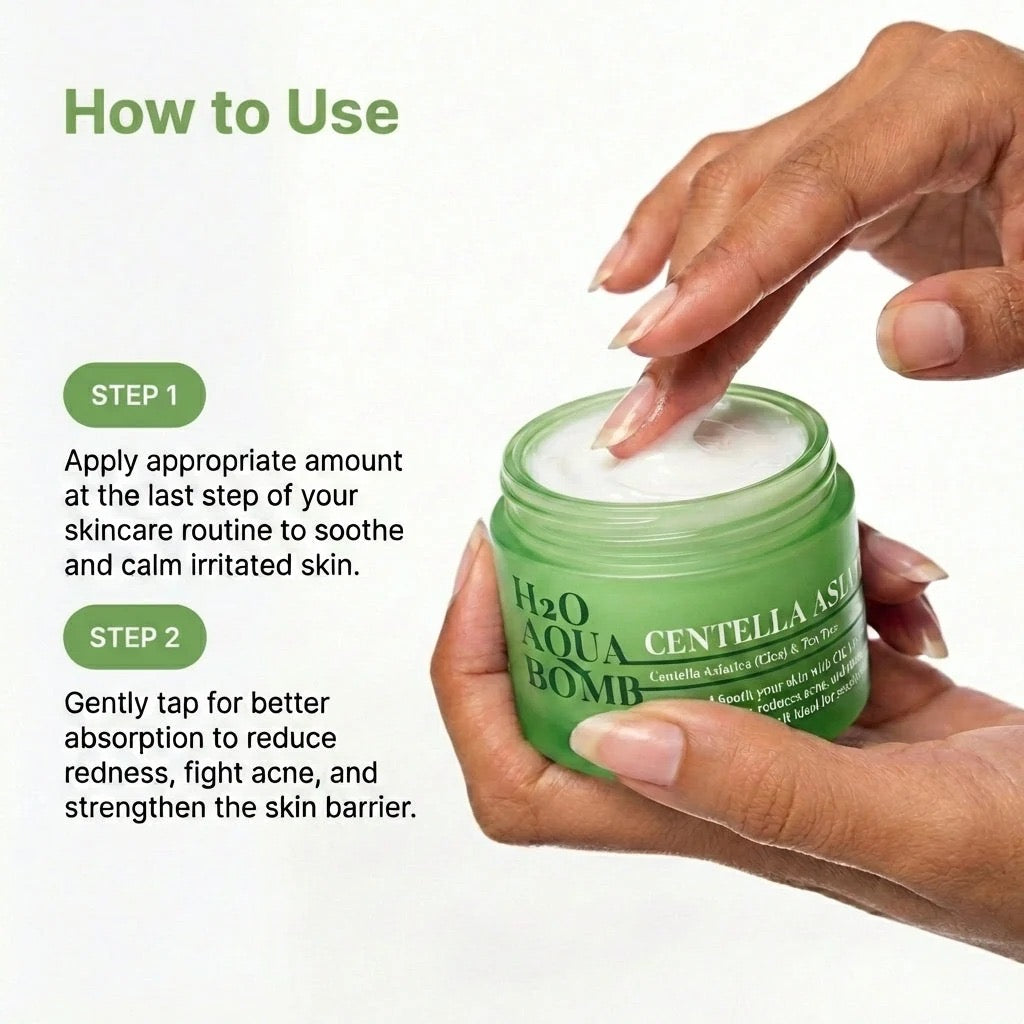 CHOC CHOC CENTELLA ASIAC-TEA (Centella Asiatica + Tea Tree Extract) H2O AQUA BOMB Moisturizer
