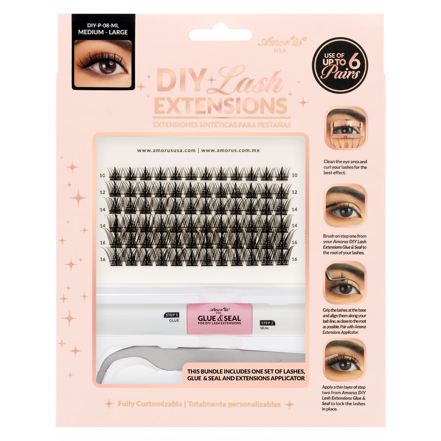 AMORUS DIY Lash Extensions bundle / Stared Kit | 6 pcs pack