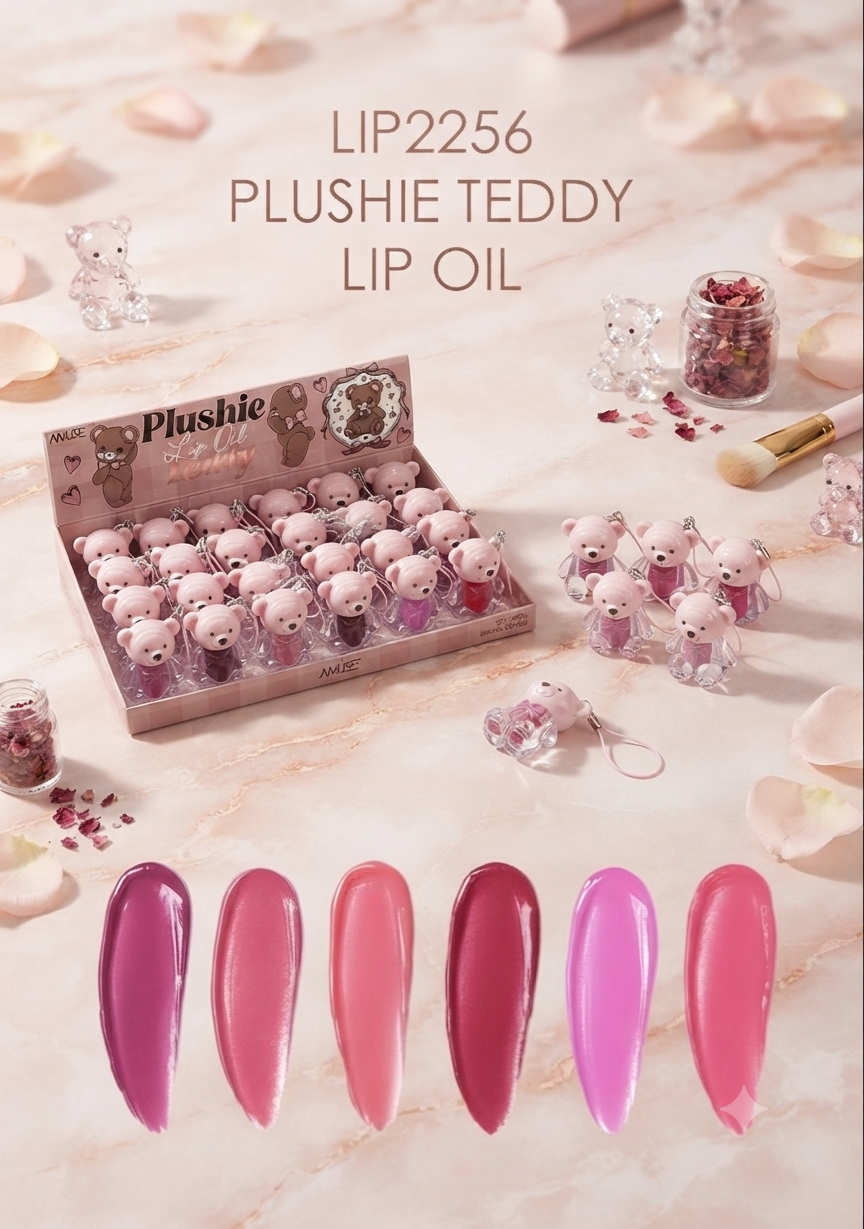 AMUSE Plushie Teddy Lip Oil / 12pcs Display
