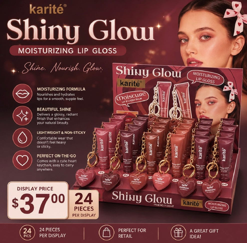 KARITE Shiny Glow Lip & Cheek Balm / 24pcs Display