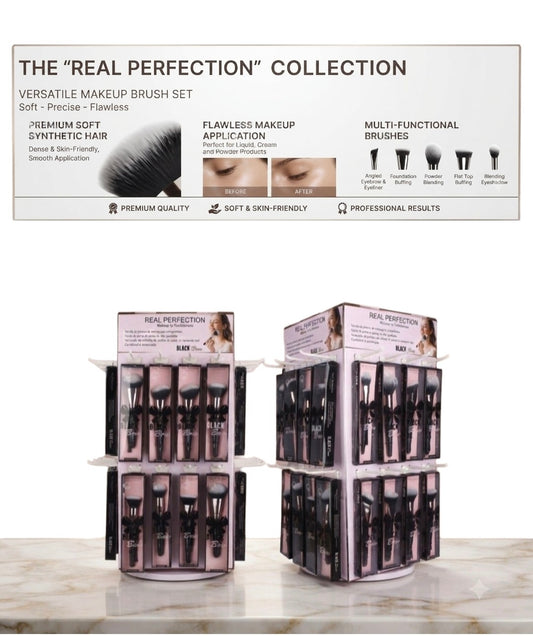 REAL PERFECTION Versatile Makeup Brush w/Display 168pcs Display