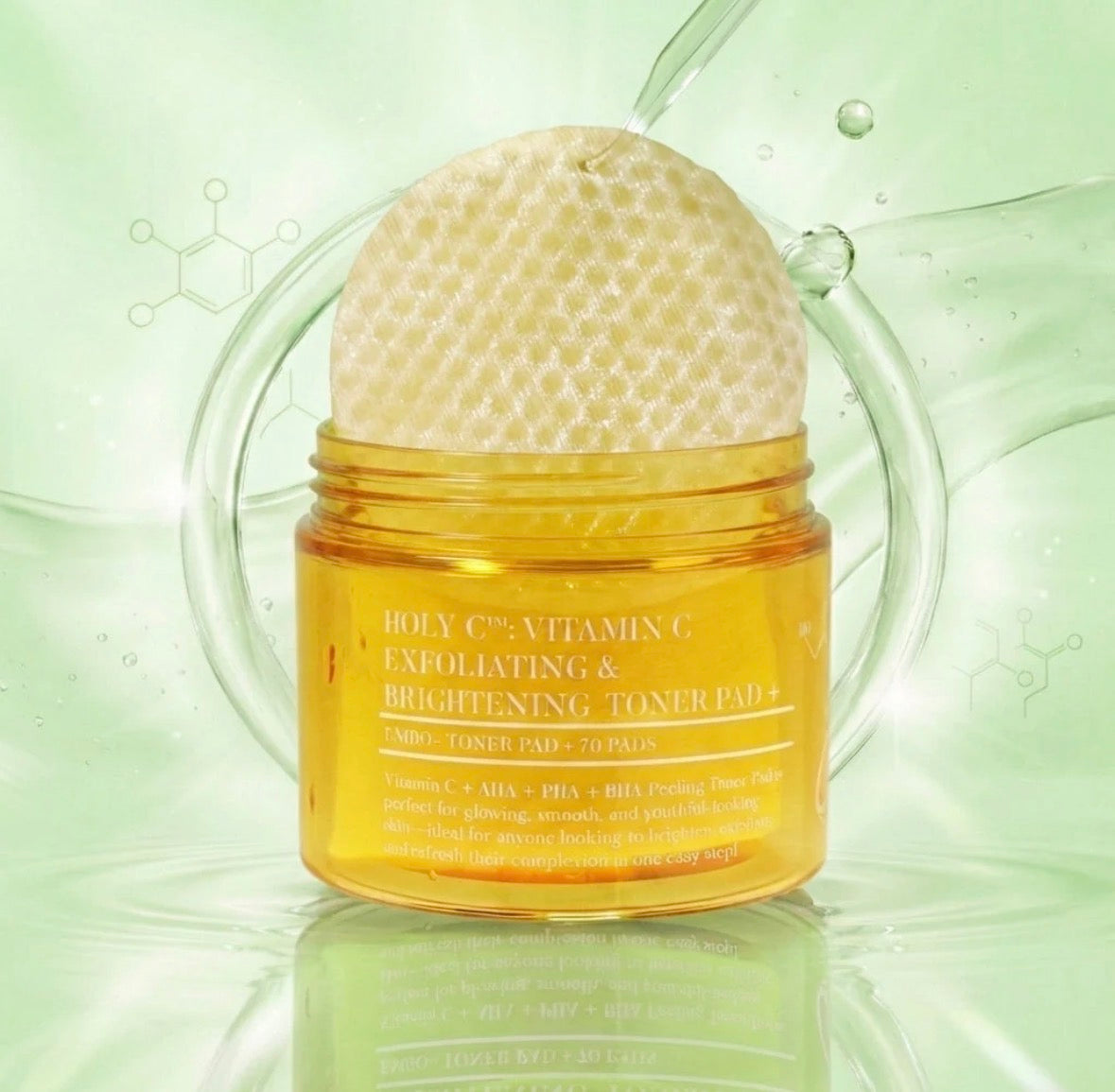 CHOC CHOC VITAMIN C + BHA + AHA + PHA (Dual-Sided Exfoliating Toner Pads) / 3pcs Pack