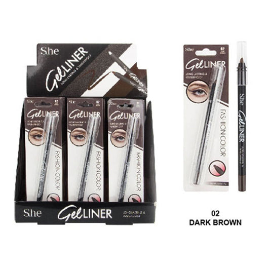 She - Gel Liner - Dark Brow - Long-Lasting & Waterproof #EL510