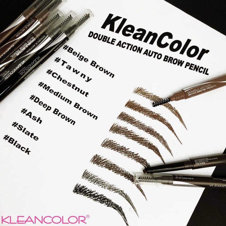 KleanColor - Auto Brow Pencil-Triangular tip Mechanical Pencil with Spoolie / 12pcs pk