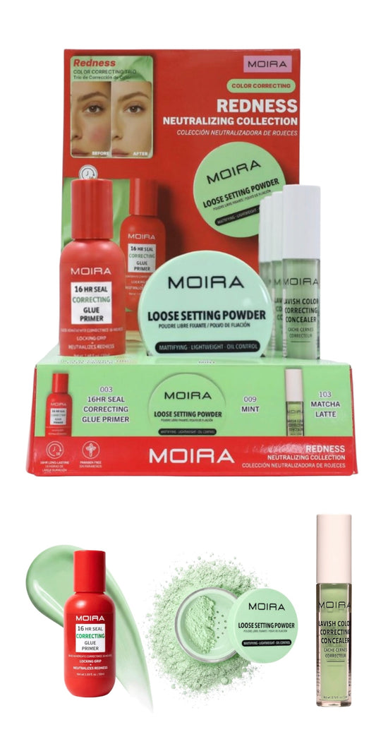 MOIRA Redness Neutralizing Collection / 9pcs Display + Tester