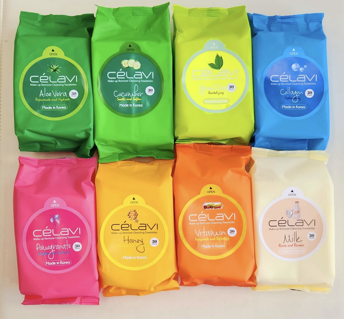 CELAVI Wipes Makeup Remover / 6pcs Display