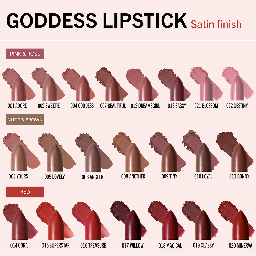 MOIRA Lip Goddess Lipstick #GDLSET w/ Display 132pcs Display + Tester