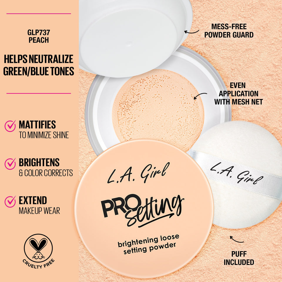 LA GIRL GCD532 PRO Setting Brightening Loose Setting Powder  w/ Display | 72pcs Dispay