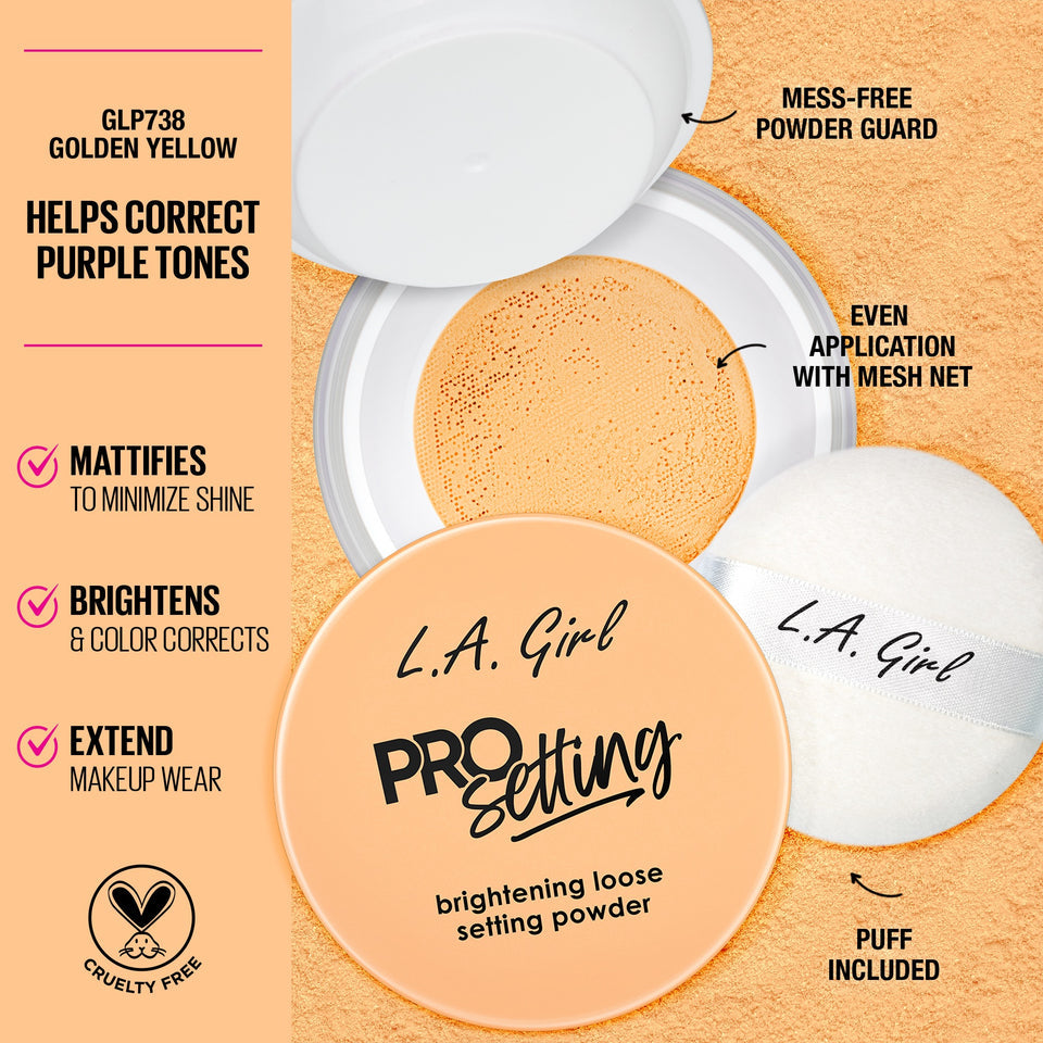 LA GIRL GCD532 PRO Setting Brightening Loose Setting Powder  w/ Display | 72pcs Dispay