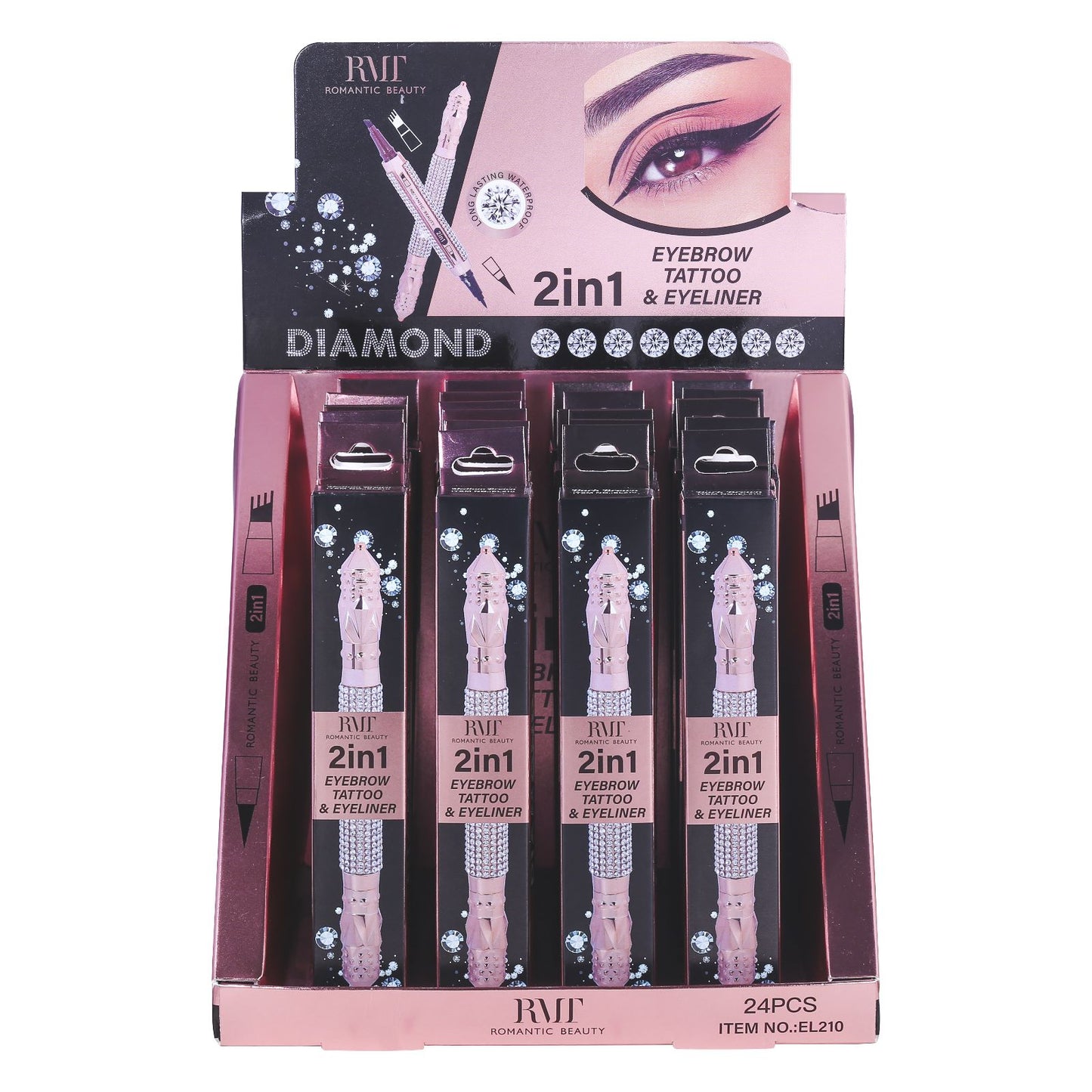 Romantic Beauty - 2 in 1 Eyebrown Tattoo & Eyeliner #EL210 / 24pcs Display