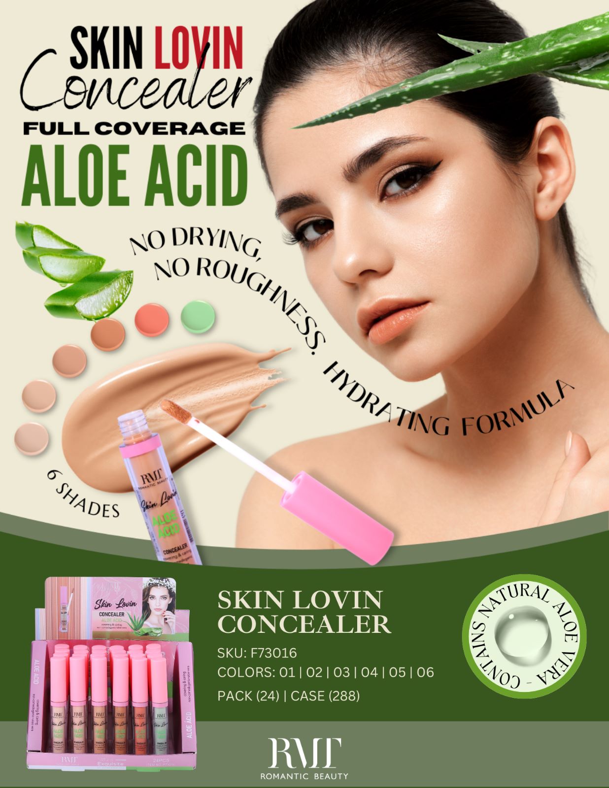 Romantic Beauty  - Skin Lovin Concealer Aloe Acid #F73016 / 24Pcs Display