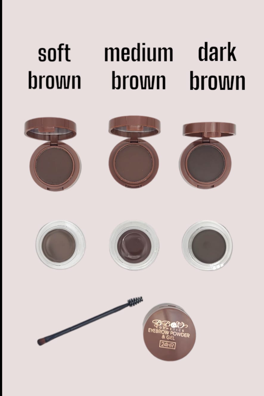 BB&W - EYEBROW POWDER & GEL - 12PCS DISPLAY - DARK BROWN