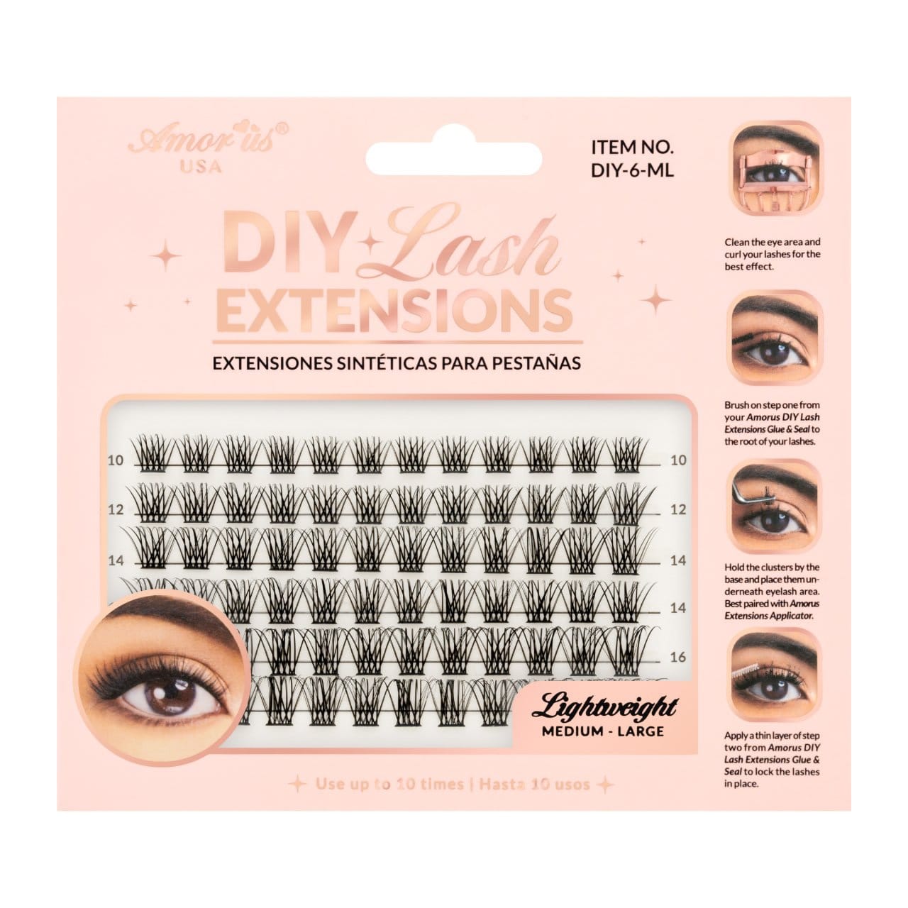 AMORUS Cluster DIY Lash Extensions | 6pcs Box