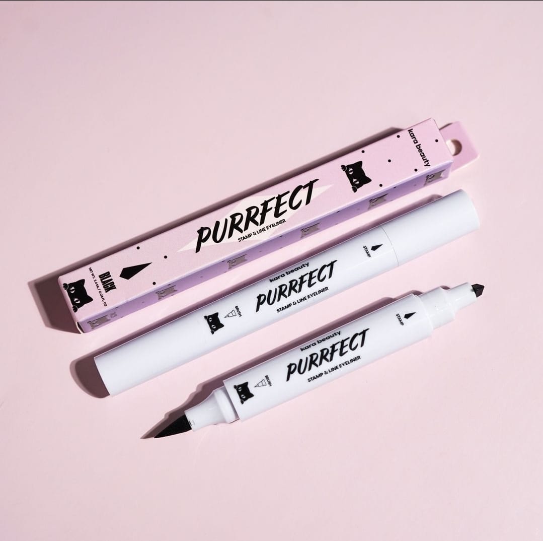 KARA BEAUTY PURRFECT STAMP & LINER EYELINER - LONG LASTING / 24pcs display + tester free