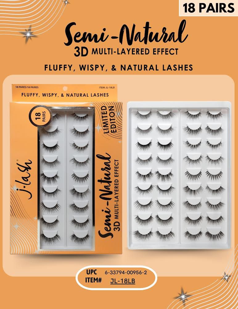 JLASH UL-18BL Semi-Natural 3D Multi-Layered Effect | 18pair |