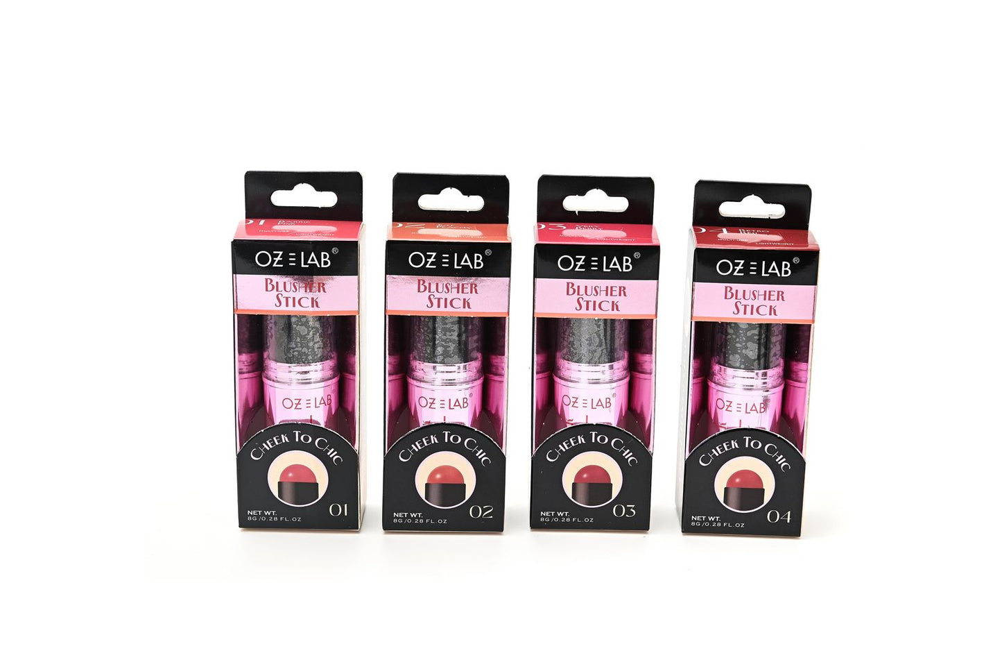 OZ LAB - Cheek To Chic Blusher Stick - 24hrs Long-lasting #OSB-5401 / 24pcs Display