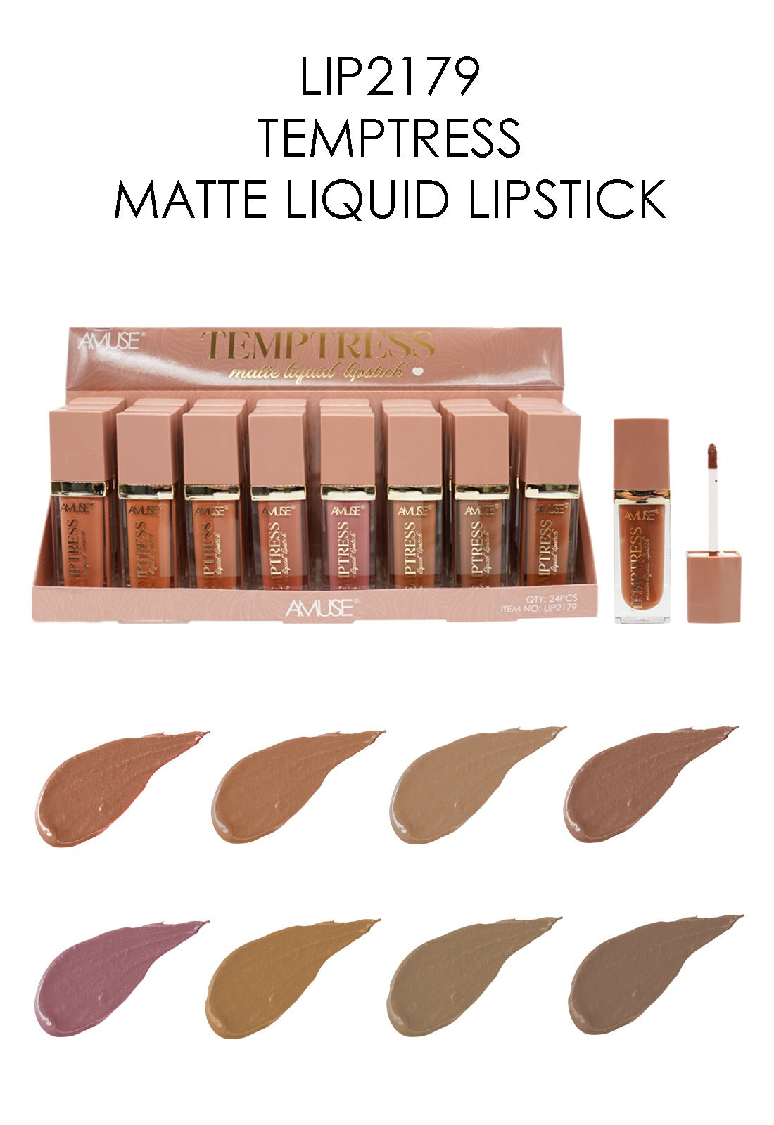 Amuse - Temptress Matte Liquid Lipstick / 24pcs