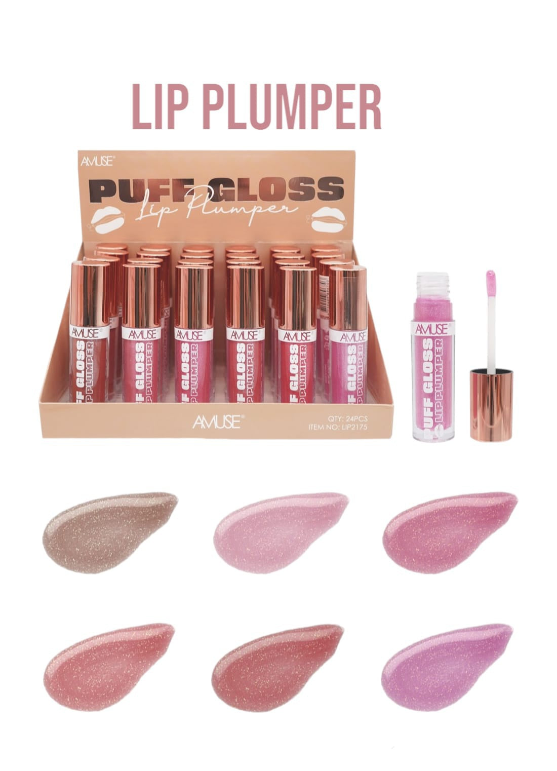 Amuse - Puff Gloss Lip Plumper  / 24pcs Display