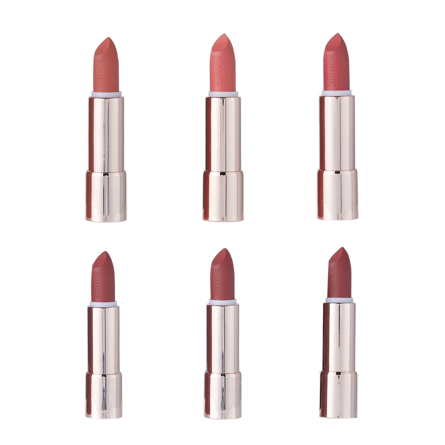 Romantic Beauty  Femme Bullet Matte Lipstick (Nude colors) #L8266-FS / 24pcs Display