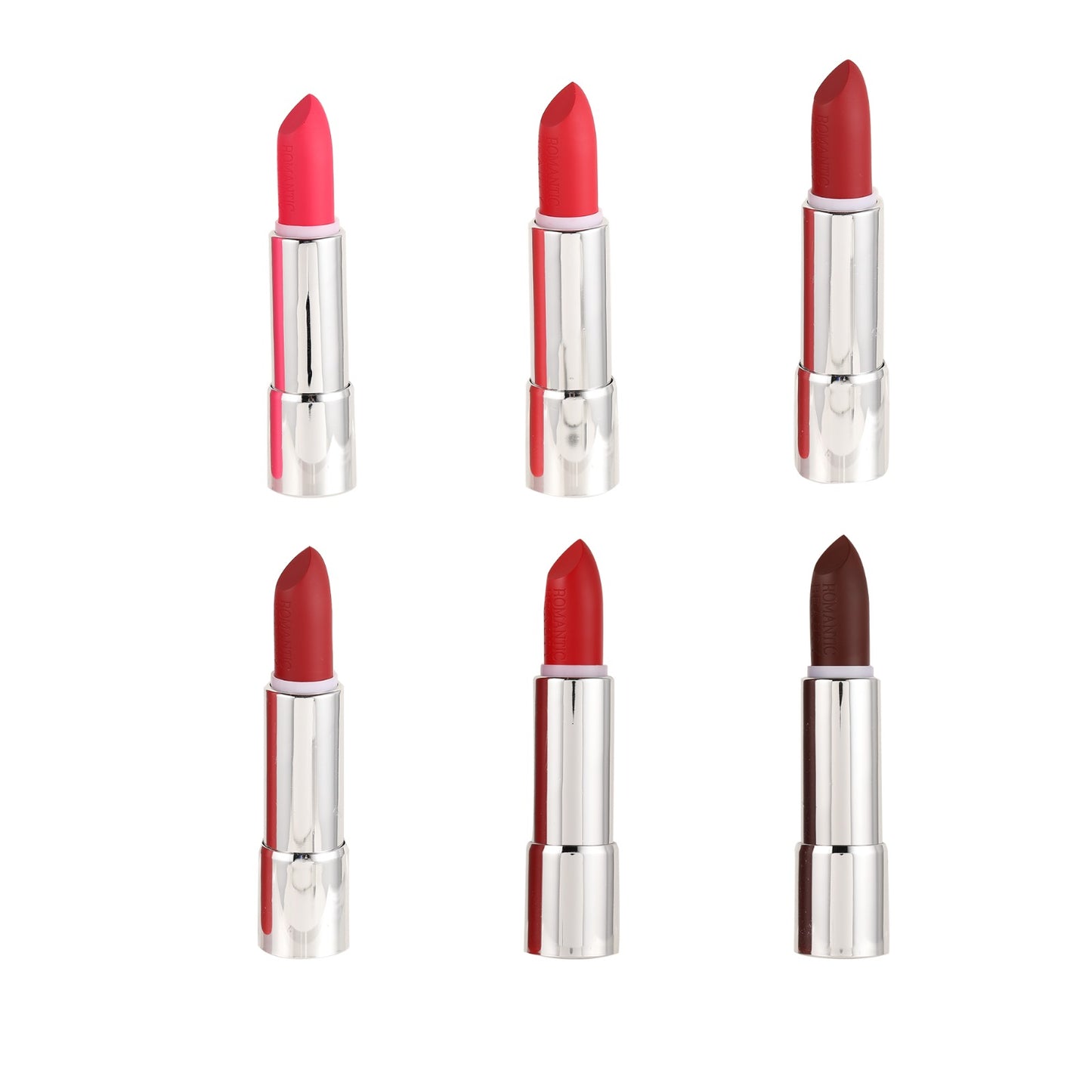 Romantic Beauty - Femme Bullet Matte Lipstick (Red colors) #L8266-HS / 24pcs Display