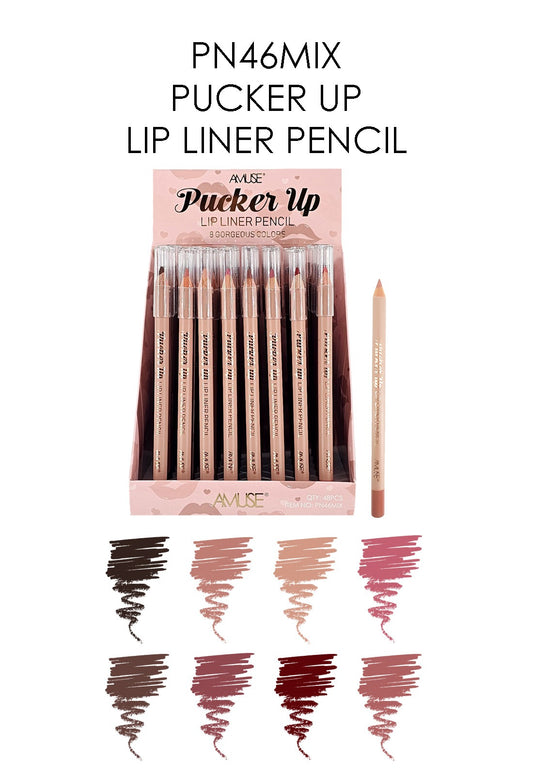 AMUSE Pucker Up Lip Liner Pencil #PN46MIX | 48pcs Display