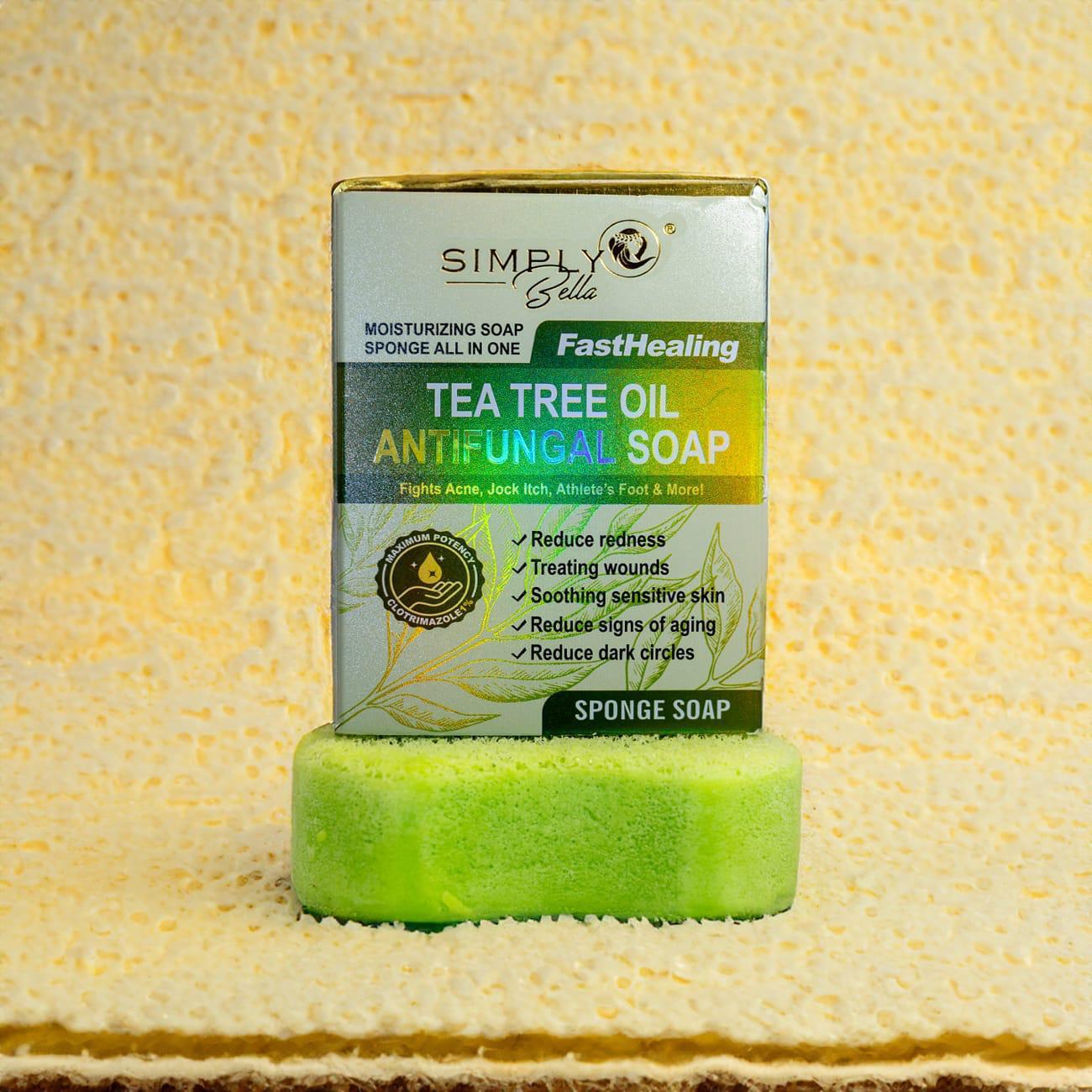 SIMPLY BELLA Sponge Soap | Tea Tree Oil | 12pcs Display