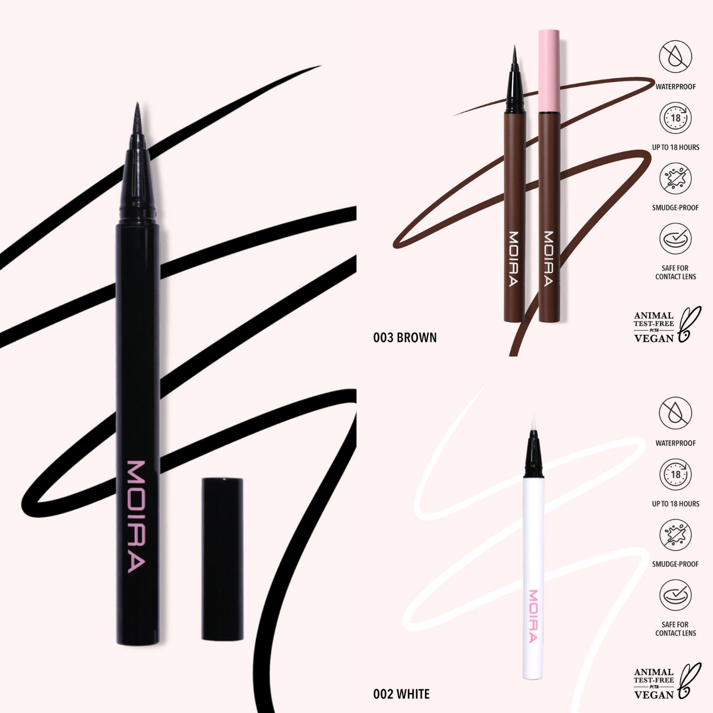 MOIRA Precision Liquid Liner (PLL) 3pcs Box