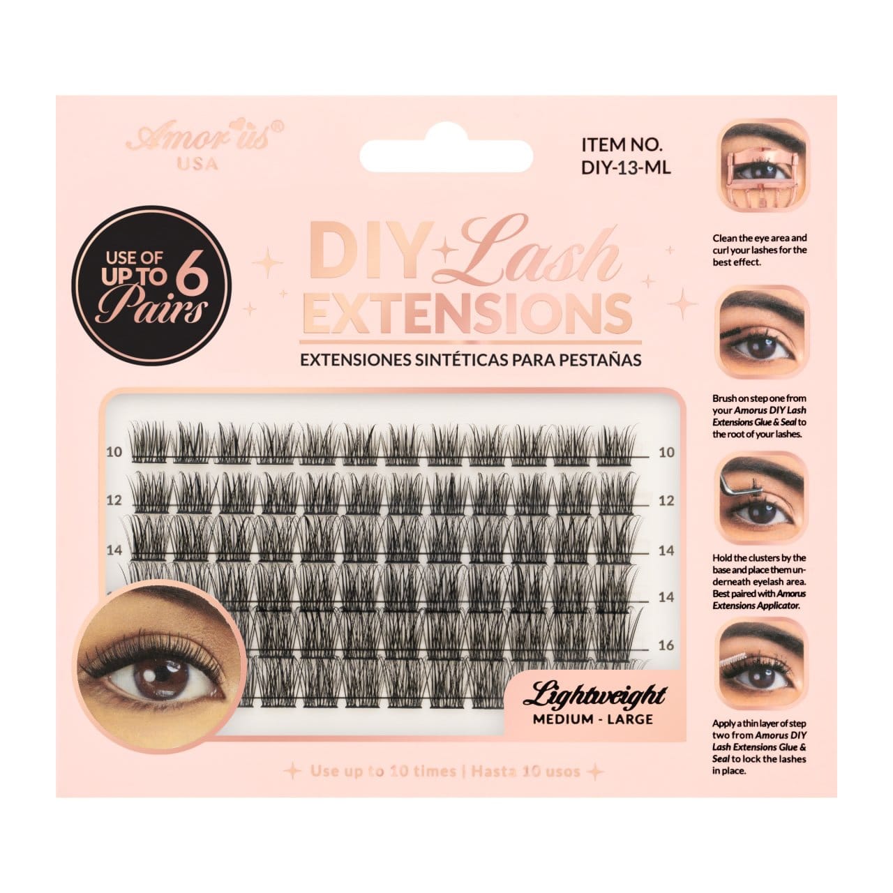 AMORUS Cluster DIY Lash Extensions | 6pcs Box