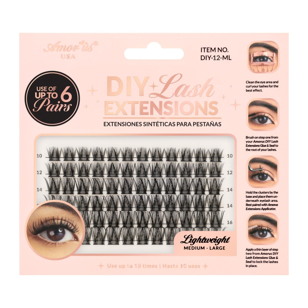 AMORUS Cluster DIY Lash Extensions | 6pcs Box