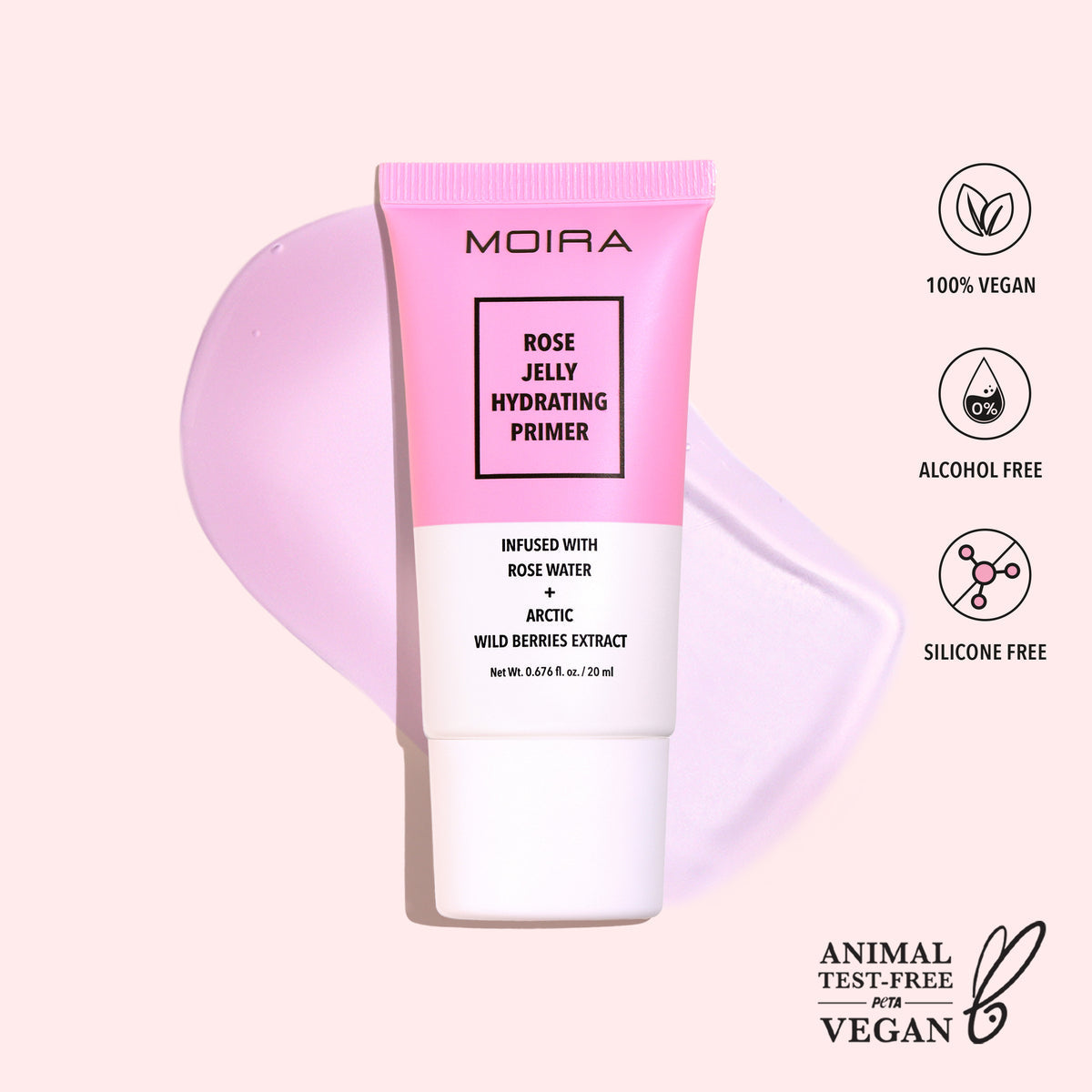 MOIRA Complete Facial Primer Rose Jelly Hydrating Primer #CFP004 | 3pcs Box