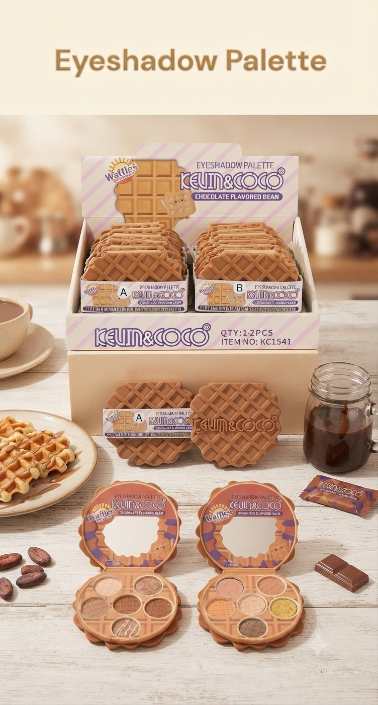 KEVIN&COCO Waffle Eyeshadow Palette / 12pcs Display