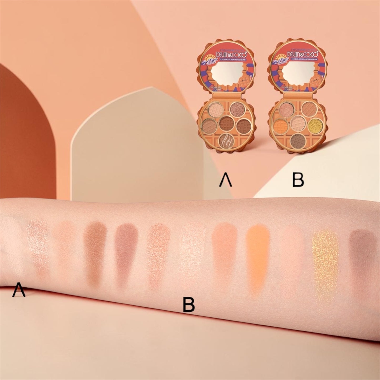 KEVIN&COCO Waffle Eyeshadow Palette / 12pcs Display