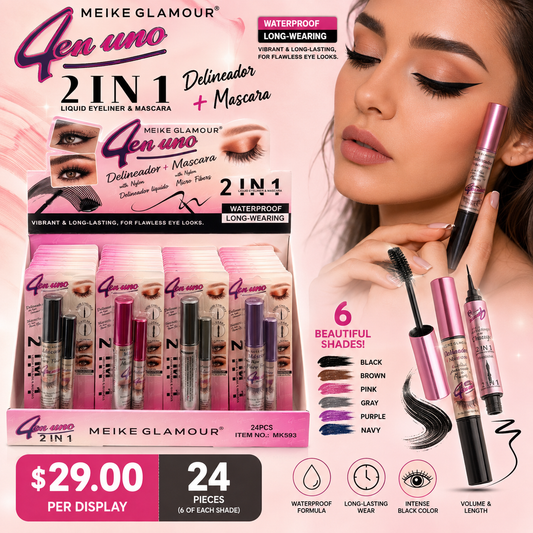 MEIKE GLAMOUR 4 en 1 Mascara & Eyeliner
