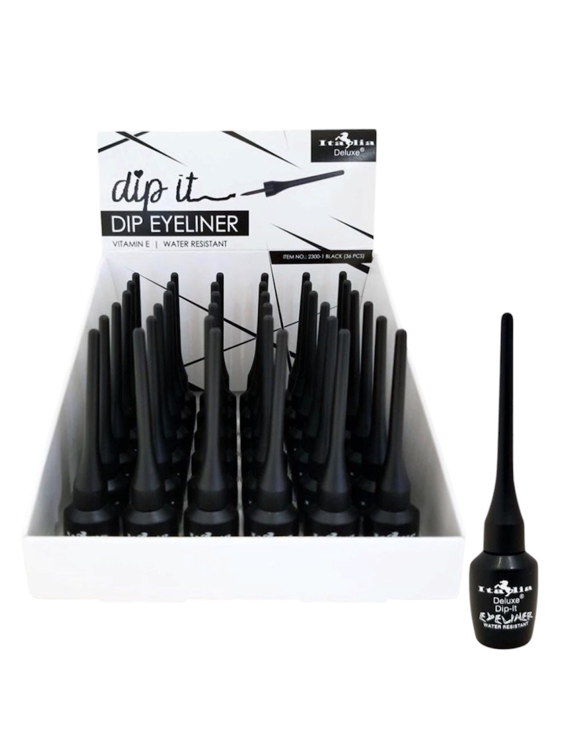 ITALIA DELUXE Dip It Liquid Eyeliner #23001-1 / 36pcs Display