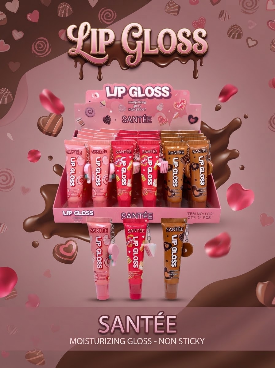 SANTEE Moisturizing Lipgloss / 24pcs Display