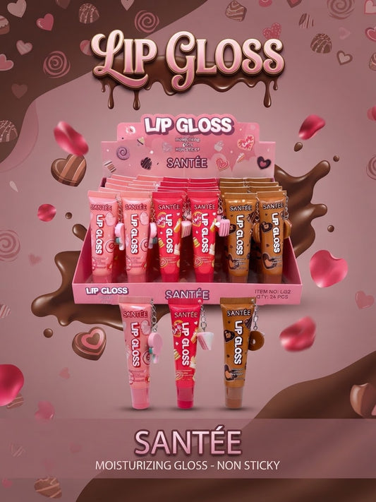 SANTEE Moisturizing Lipgloss / 24pcs Display