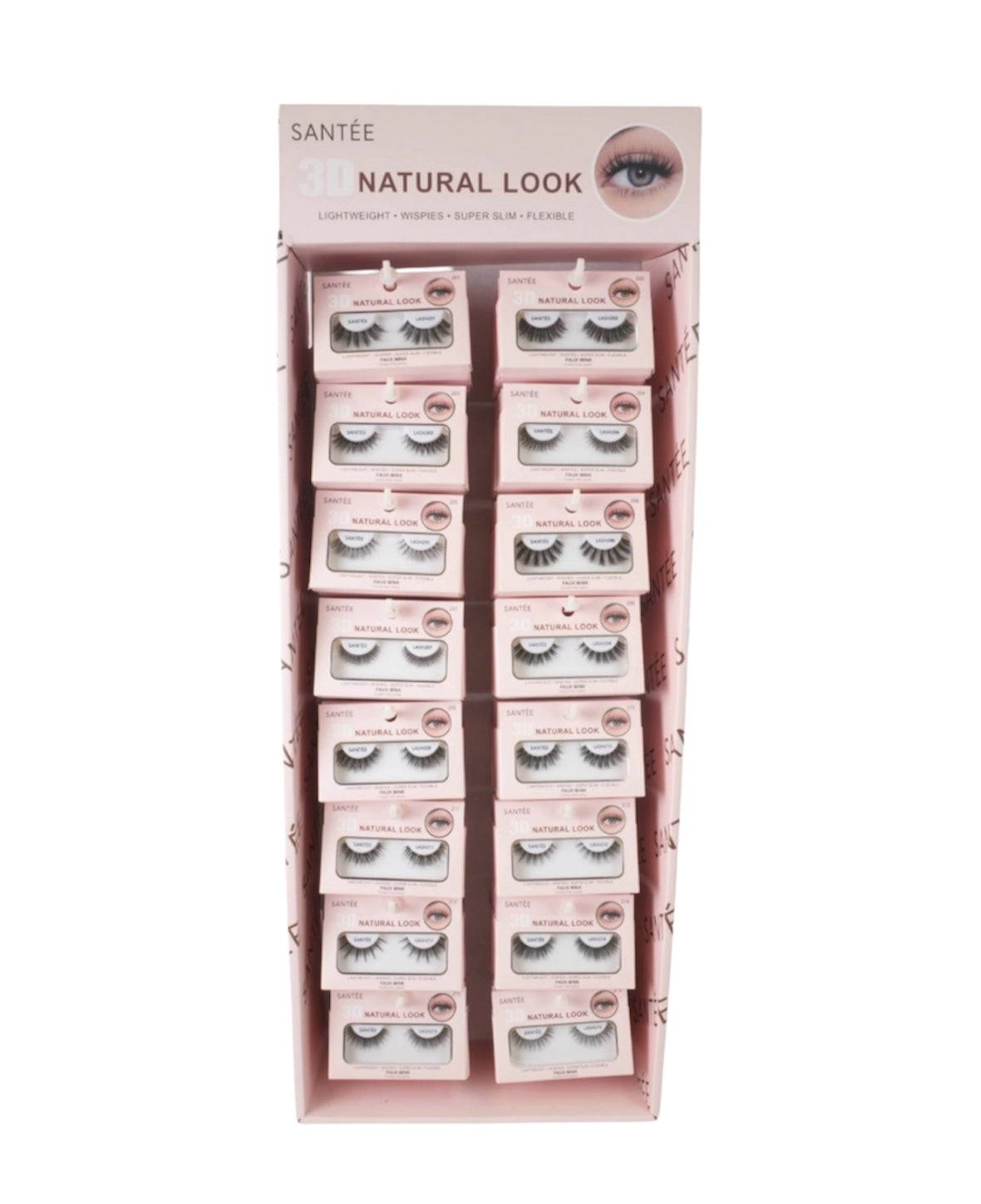 SANTEE 3D Natural Look - Wispies - Super Slim / 96pcs Display