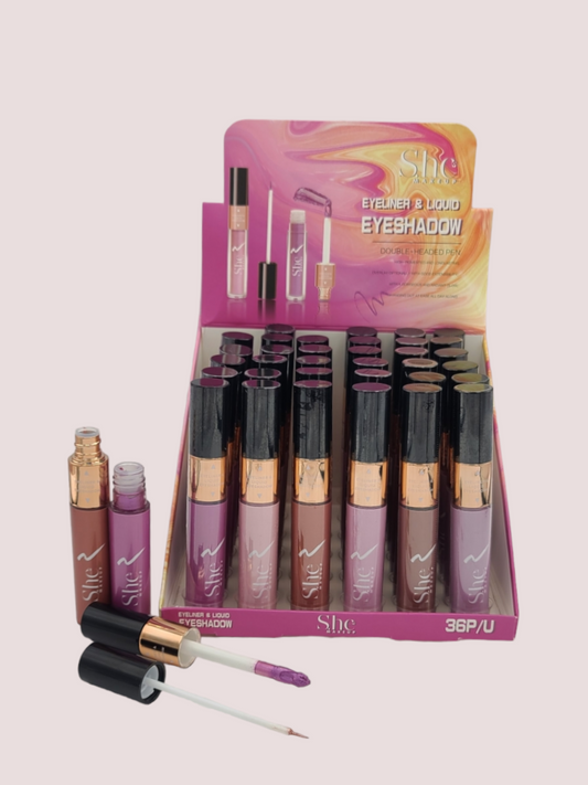 She - Eyeliner & Liquid Eyeshadow #LE01 / 36pcs Display