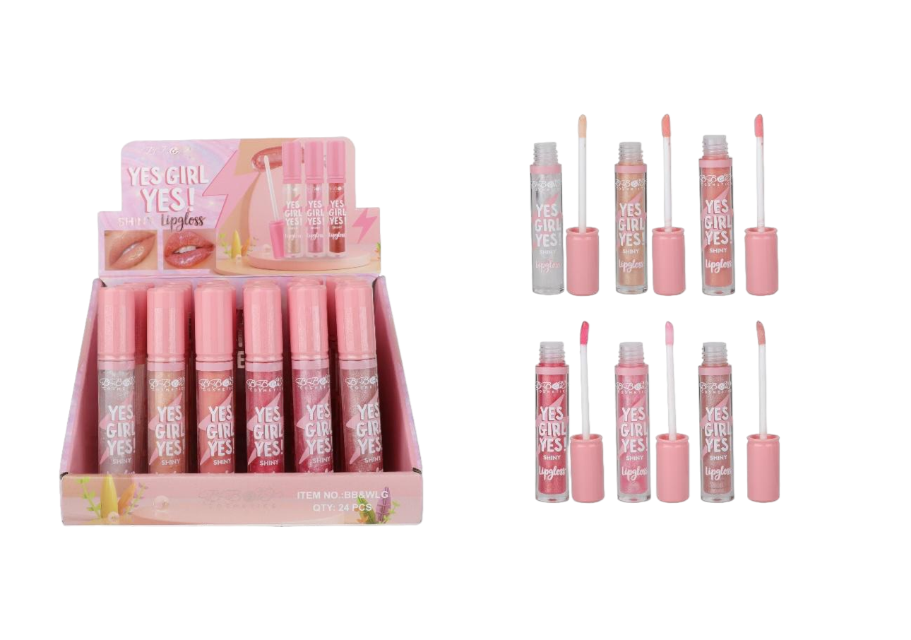 BB&W - YES GIRL YES - SHINY LIPGLOSS / 24PCS DISPLAY