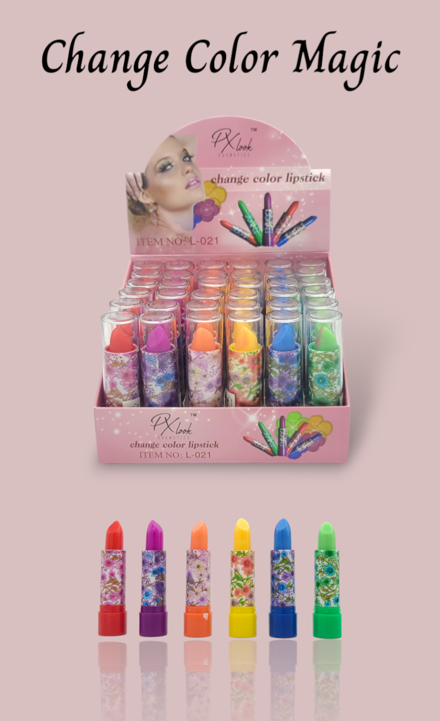 Px Look Change Color Magic Lipstick  / 36pcs Display