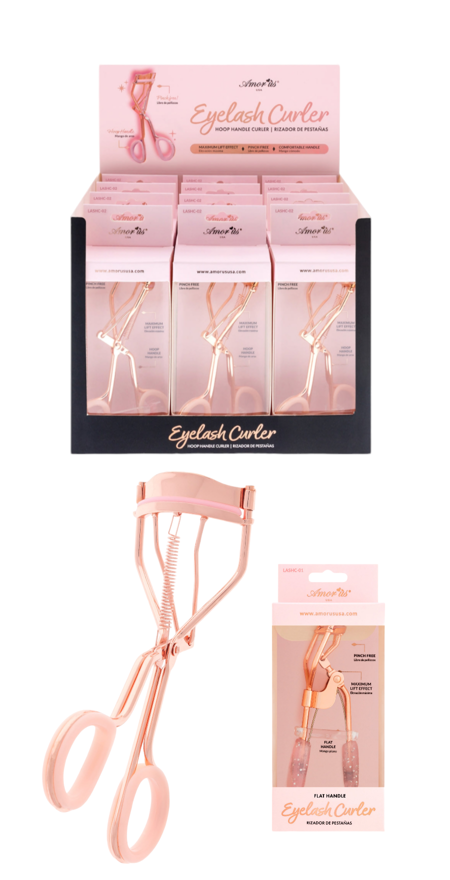 AMORUS - Eyelash Curler Hoop Handle Curler #LASHC-02 / 12pcs Display