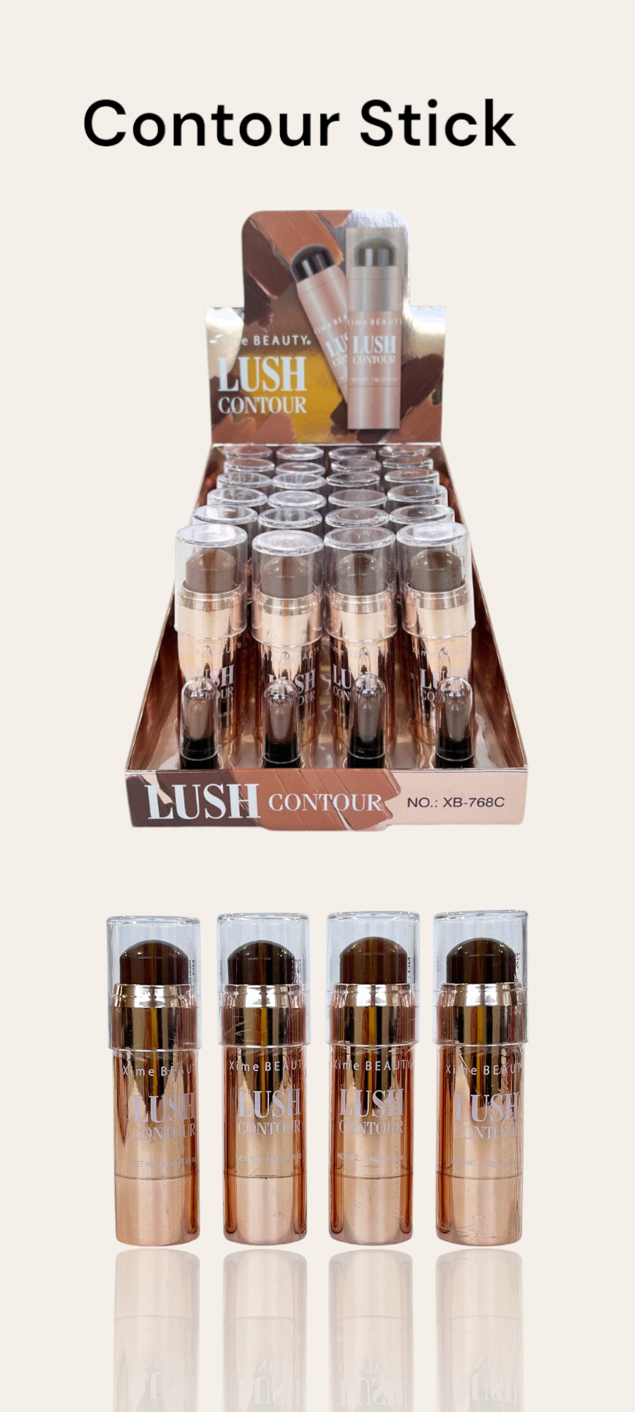 Xime Beauty - Lush Contour Stick #XB-768C / 24pcs Display