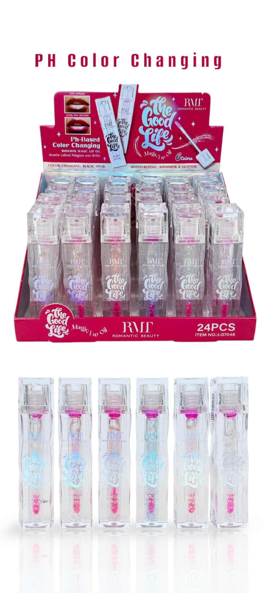 ROMANTIC BEAUTY The Good Life | Magic Lip Oil #LG7048 | 24pcs Display