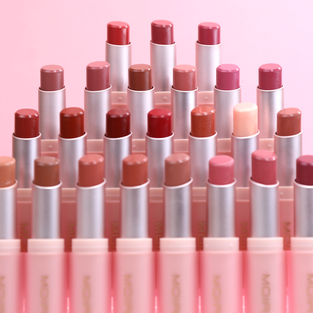 MOIRA Signature Lipstick Balm Texture  + Lip Shine #STLSET w/ Display 144pcs Display + Tester