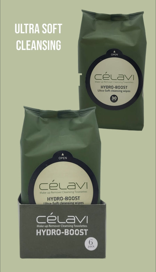 Celavi - Hydro-Boost - Cleansing Towelettes / 6pcs display