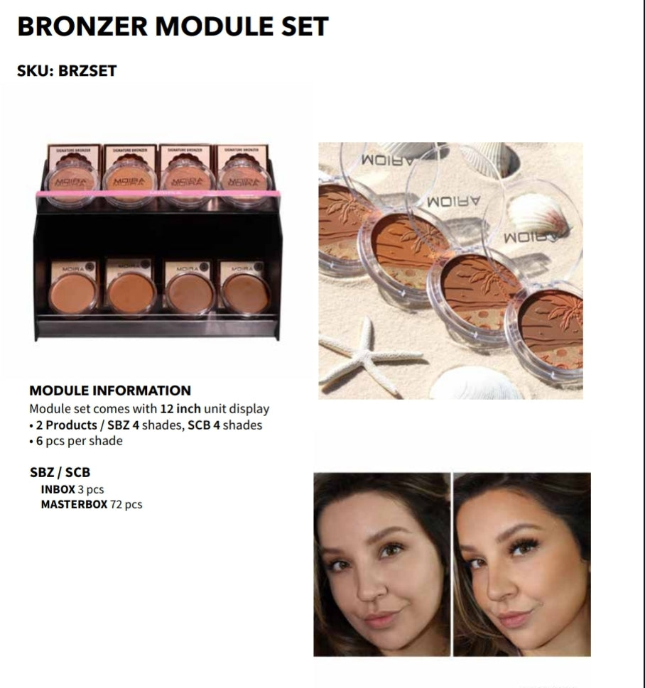 MOIRA Signature Bronzer/ Stay Golden Bronzer Face & Body w/Display | 48pcs Display + Tester