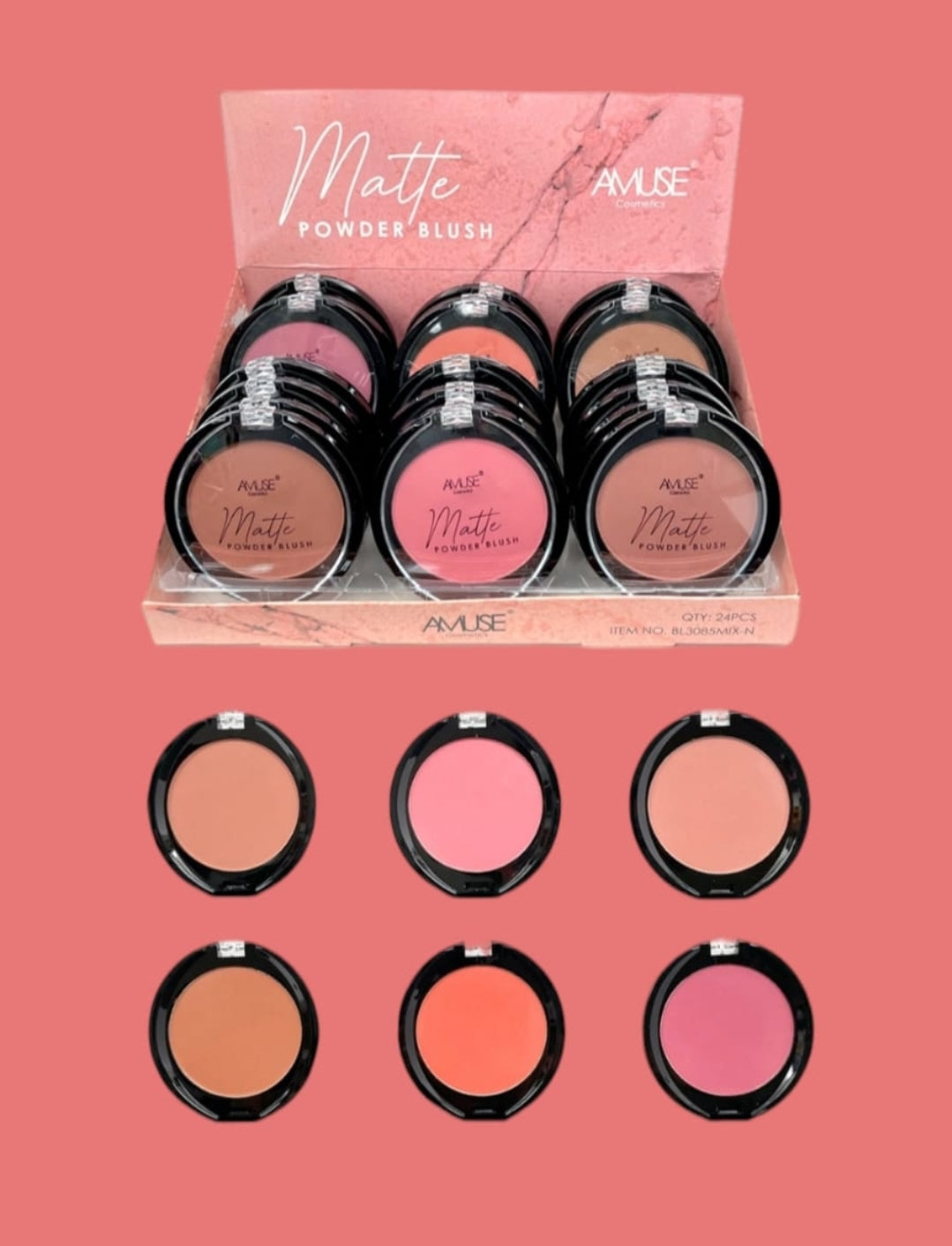 Amuse - Matte Powder Blush #BL3085MIX-N / 24pcs Display