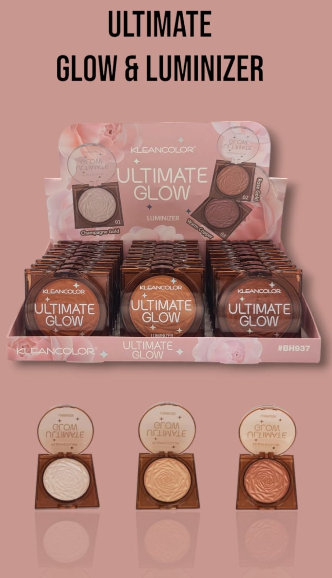 Kleancolor  - Ultimate Glow Luminizer #BH937 / 24pcs Display