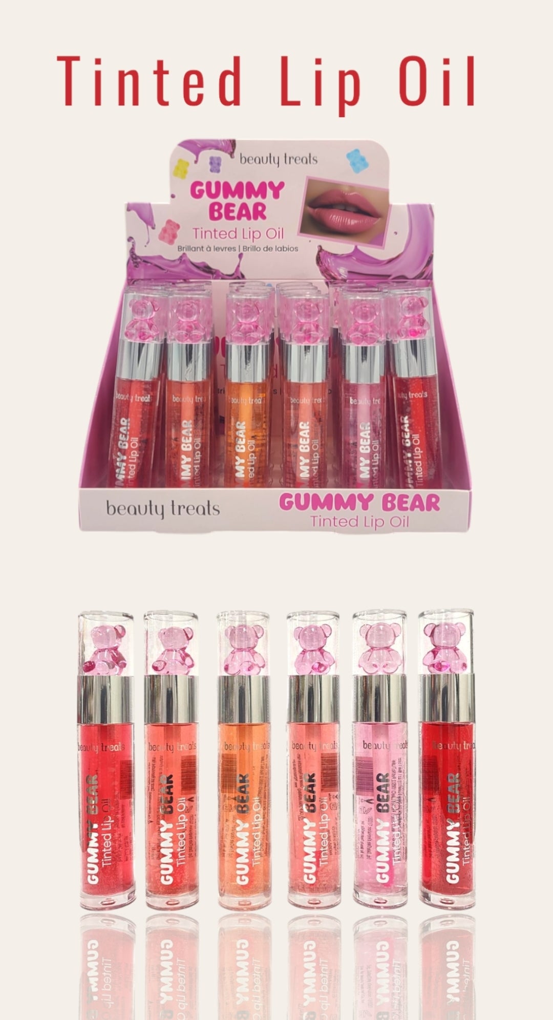 Beauty Treats -Gummy Bear Tinted Lip Oil #526 / 24pcs Display