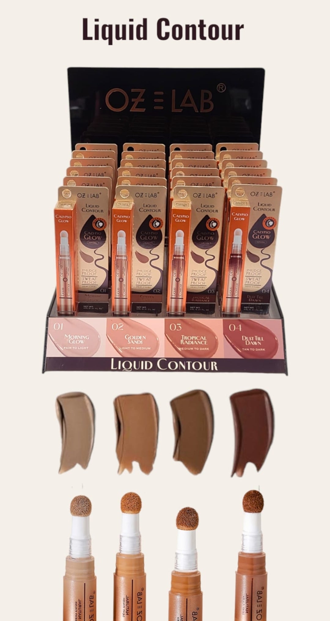OZ LAB - Calypso Glow Liquid Contour #OGC-3403 / 24pcs Display ...